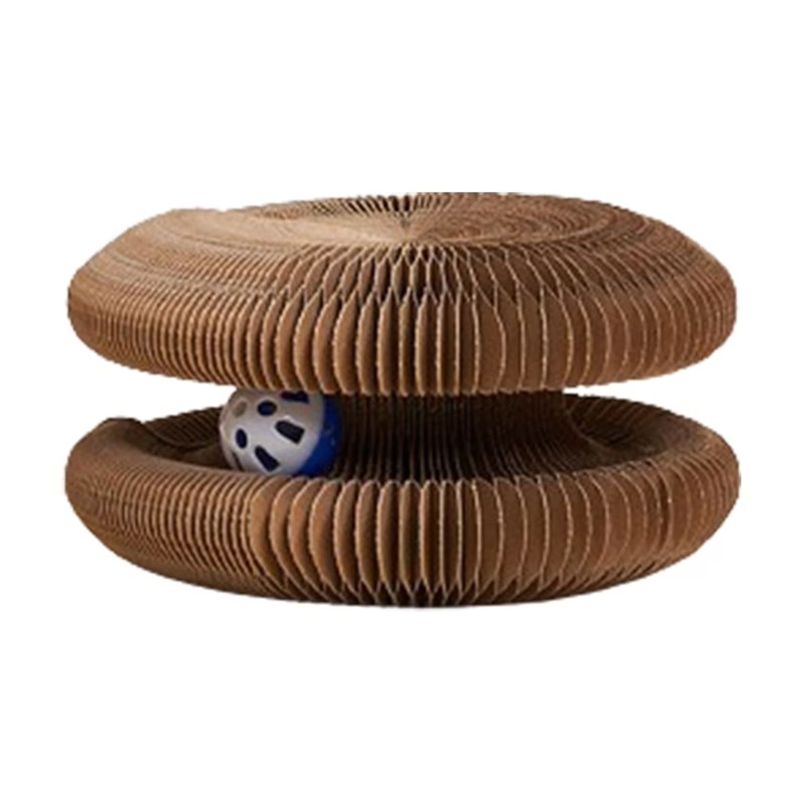 Kitty Kurlz Cat Toy, Kitty Curls Cat Toy, Magic Kitty Kurlz Cat Toy Marlene, Foldable Magic Organ Cat Scratching Board Toy, round Interactive Accordion Cat Toy for Indoor Cats