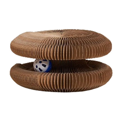 Kitty Kurlz Cat Toy, Kitty Curls Cat Toy, Magic Kitty Kurlz Cat Toy Marlene, Foldable Magic Organ Cat Scratching Board Toy, round Interactive Accordion Cat Toy for Indoor Cats