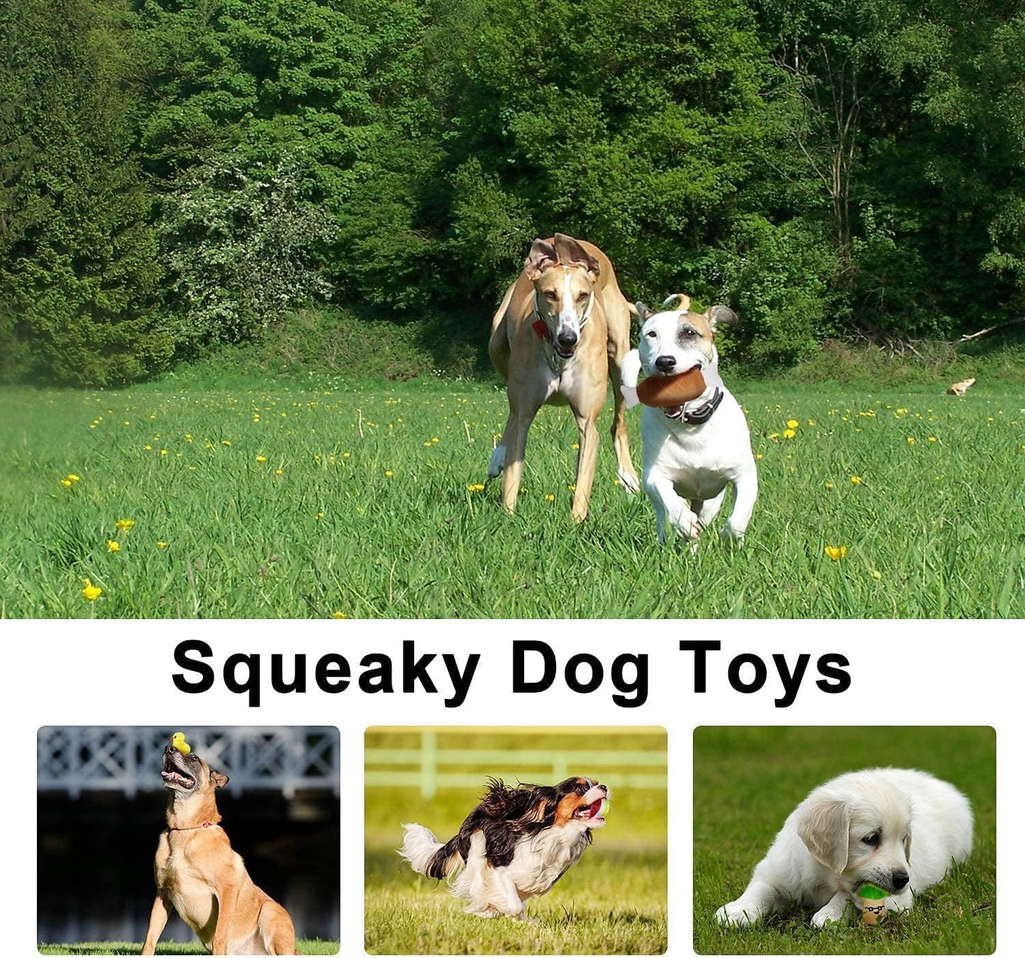 Dog Squeaky Toys, Plush Small Dog Toys for Dogs, Stuffed with Squeakers,14 Pcs Puppy Toys with a Carrying Bag for Small Medium Size | 14 Pcs Puppy Toys with a Carrying Bag for Small Medium Size, Puppy Chew Toys for Teething
