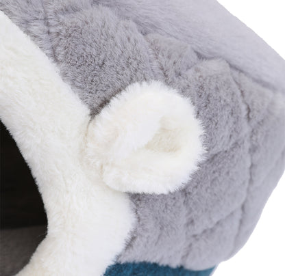 Reversible Quilted Warm Cat Bed for Pets in Autumn/Winter