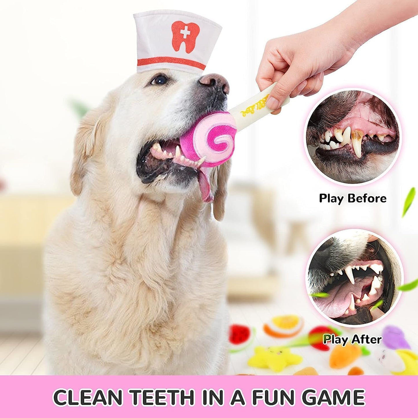 Dog Squeaky Toys, Plush Small Dog Toys for Dogs, Stuffed with Squeakers,14 Pcs Puppy Toys with a Carrying Bag for Small Medium Size | 14 Pcs Puppy Toys with a Carrying Bag for Small Medium Size, Puppy Chew Toys for Teething