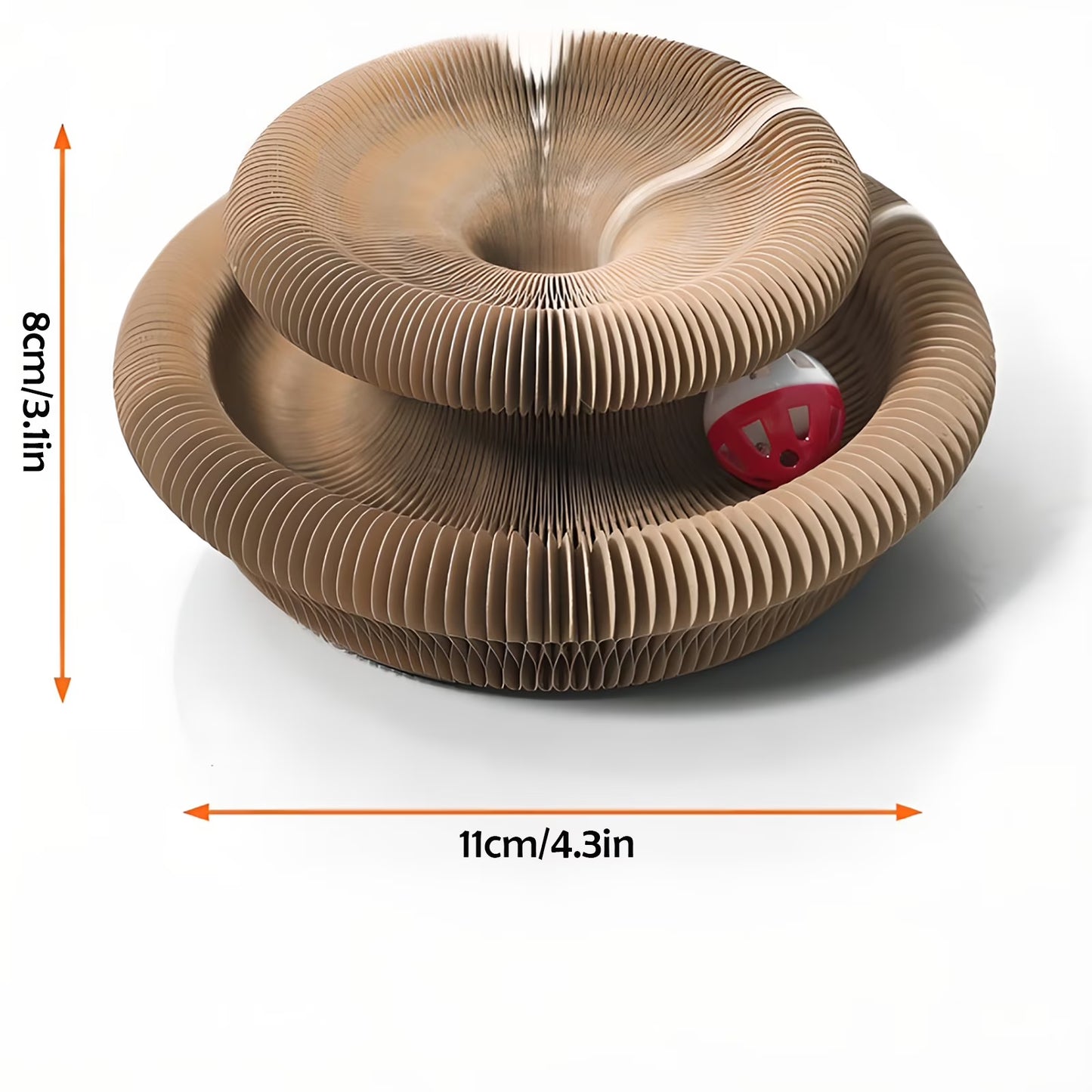 Kitty Kurlz Cat Toy, Kitty Curls Cat Toy, Magic Kitty Kurlz Cat Toy Marlene, Foldable Magic Organ Cat Scratching Board Toy, round Interactive Accordion Cat Toy for Indoor Cats