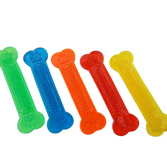 Transparent PVC Flat Bone Toy for Dogs
