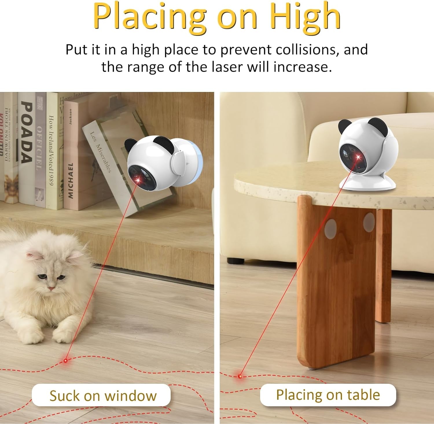 Automatic Cat Laser Toy Interactive Cat Toys for Indoor Cats/Kitty/Dogs,​​Laser Cat Toys for Bored Indoor Adult Cats