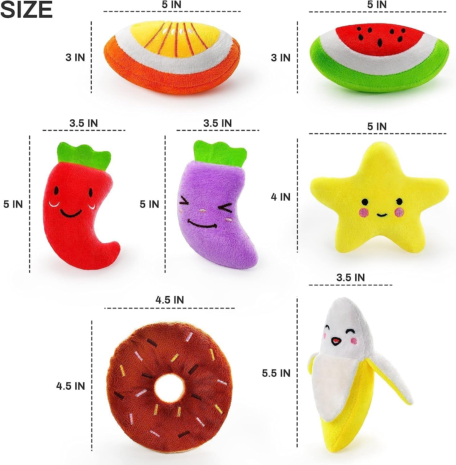 Dog Squeaky Toys, Plush Small Dog Toys for Dogs, Stuffed with Squeakers,14 Pcs Puppy Toys with a Carrying Bag for Small Medium Size | 14 Pcs Puppy Toys with a Carrying Bag for Small Medium Size, Puppy Chew Toys for Teething