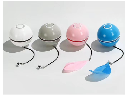 Electric Cat Toy with Feather Ball for Pets