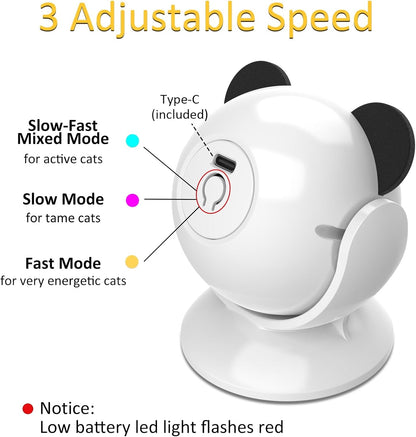 Automatic Cat Laser Toy Interactive Cat Toys for Indoor Cats/Kitty/Dogs,​​Laser Cat Toys for Bored Indoor Adult Cats