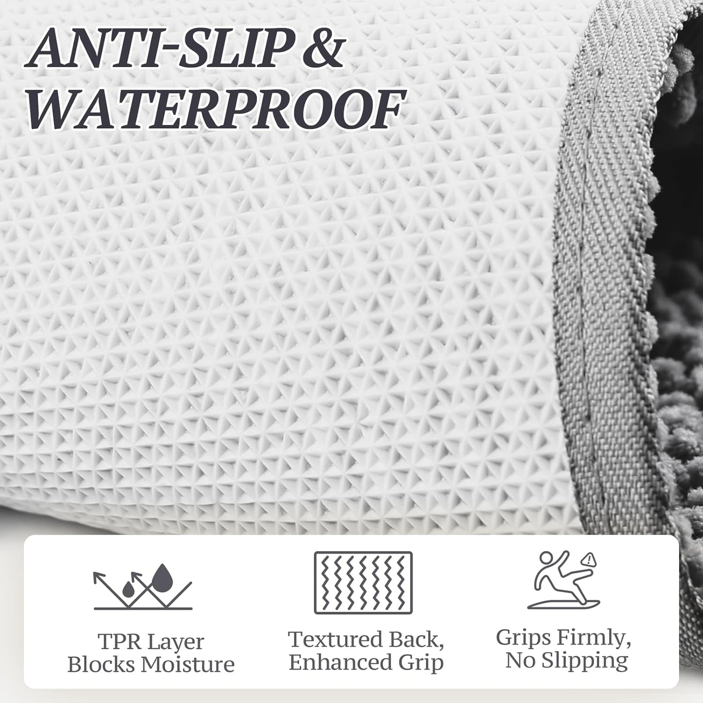 Dog Door Mat Absorpmax Dog Mat for Muddy Paw, 35 × 25", Grey | Mud Rug with Non Slip Backing for Indoor & Outdoor, Washable Soft Chenille anti Mud Waterproof
