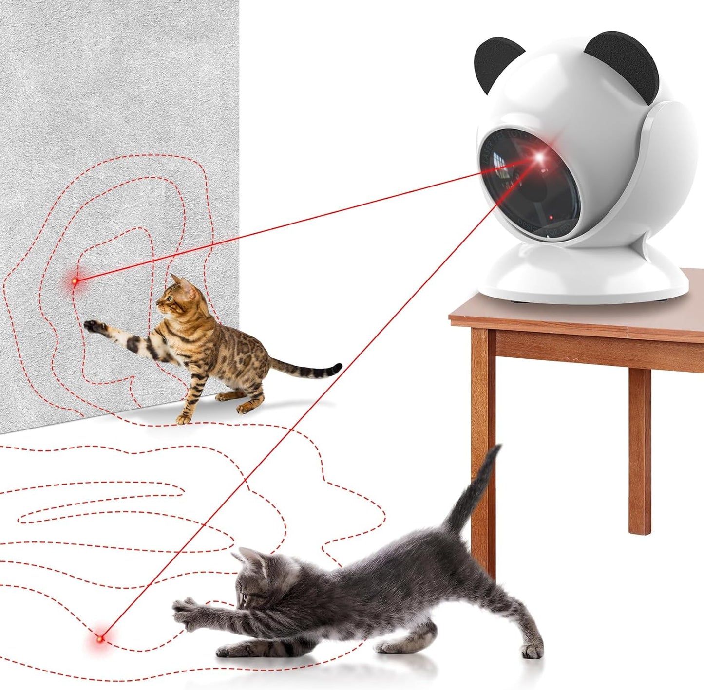 Automatic Cat Laser Toy Interactive Cat Toys for Indoor Cats/Kitty/Dogs,​​Laser Cat Toys for Bored Indoor Adult Cats