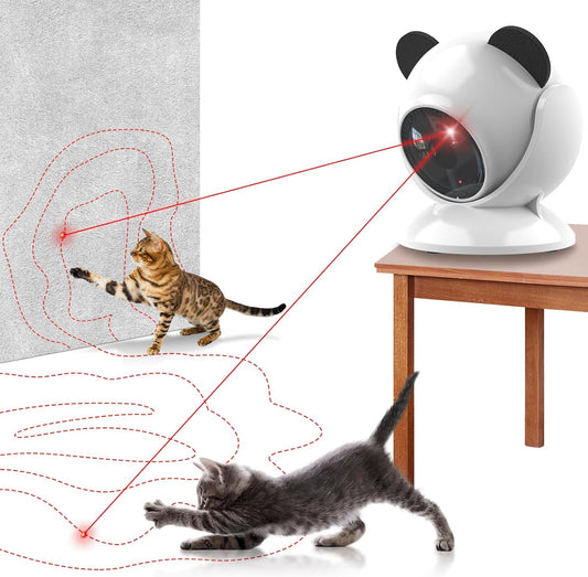 Automatic Cat Laser Toy Interactive Cat Toys for Indoor Cats/Kitty/Dogs,​​Laser Cat Toys for Bored Indoor Adult Cats