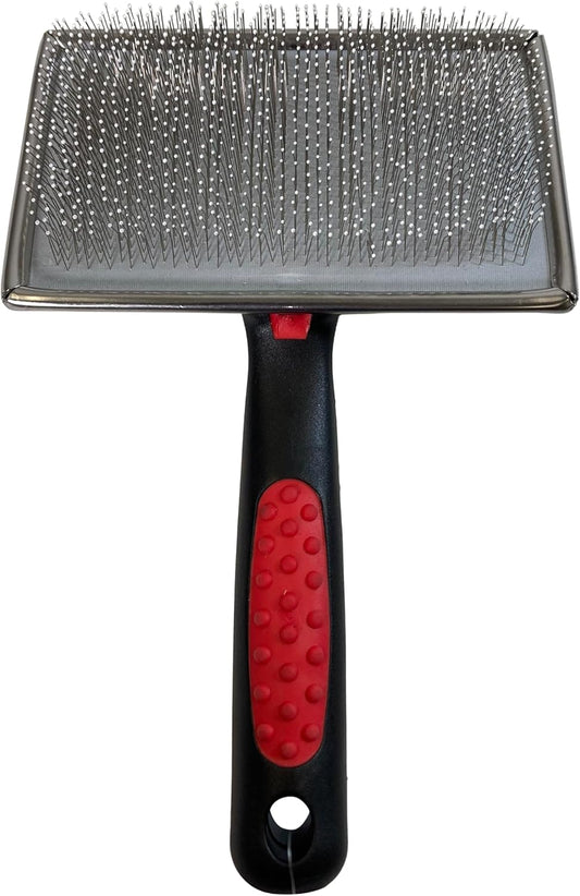 Paw Brothers Soft Pin Flat Slicker Brush for Dogs, Professional Grade Brush for Large Dogs, Coated Tips, Gentle on Skin, Remove Tangles and Mats, Maximum Coverage, X-Large